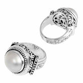 SR-5440-MOP-6" Sterling Silver Ring With Pearl Jewelry Bali Designs Inc